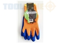 Toolzone Lg Orange & Blue Fleece Lined Gloves