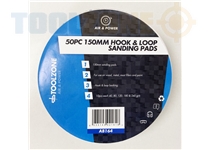 Toolzone 50Pc 150Mm Hook & Loop Sanding Pads