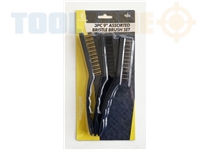 Toolzone 3Pc 9" Assorted Bristle Brush Set