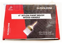 Toolzone 24Pc 4" Nylon Paint Brush Wood Handle