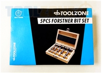 Toolzone 5Pc Forstner Bit Set In Wood Box