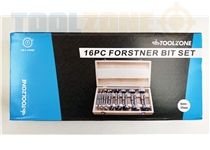 Toolzone 16Pc Forstner Bit Set In Wood Box