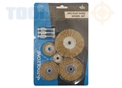 Toolzone 5Pc Flat Wire Wheel Set For Drill