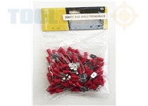 Toolzone 100Pc Red Male Terminals