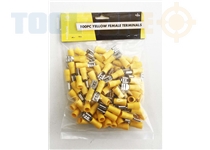 Toolzone 100Pc Yellow Female Terminals