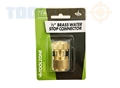 Toolzone Solid Brass Water Stop Connector