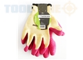 Toolzone Ex Sm 7" Pink Latex Dipped Gloves