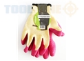 Toolzone Ex Sm 7" Pink Latex Dipped Gloves