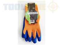 Toolzone Lg Orange & Blue Fleece Lined Gloves