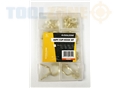 Toolzone 66Pc Cup Hooks Assorted Brass Coated