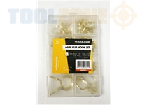 Toolzone 66Pc Cup Hooks Assorted Brass Coated