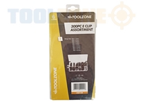 Toolzone 300Pc E - Clips In Assort. Box