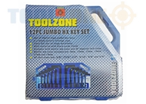 Toolzone 12Pc Jumbo Mm/Af Hex Key Set