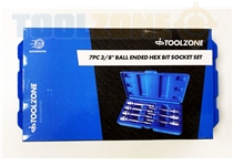 Toolzone 7Pc Ex. Long Ball Hex Bits In Case