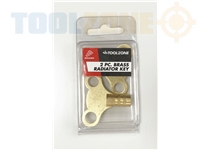 Toolzone 2Pc Radiator Keys Brass