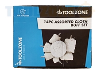 Toolzone 14Pc Assorted Cloth Buff Set