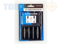 Toolzone T/Z4pc Double Ended Screw Extractor Set