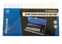 Toolzone 27Pc 3/8 & 1/2" Star Bits & E Sockets