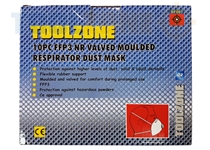 Toolzone 10Pc Ffp3 Moulded Valved Dust Mask