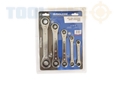 Toolzone 5Pc Mm Flat Ratchet Ring Spanners