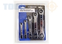 Toolzone 5Pc Af Flat Ratchet Ring Spanners