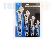 Toolzone 4Pc Soft Grip Adjustable Spanners