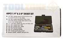 Toolzone 40Pc 1/4 & 3/8 Basic Socket Set
