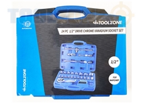 Toolzone 24Pc 1/2"Pro Crv Socket Set