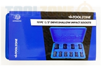Toolzone 10Pc 1/2" Shallow Impact Sockets