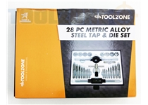 Toolzone 28Pc Metric Tap & Die Set Alloy Steel