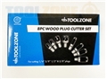 Toolzone 8Pc Wood Plug Cutters In Wood Box