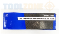 Toolzone 3Pc Deadblow Hammer Set 1-2-3Lb