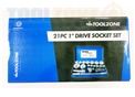 Toolzone 21Pc 1" Dr Socket Set