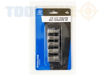 Toolzone 5Pc 3/8"Dr.Shallow Bolt Extractor Set